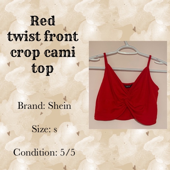 Twist front crop cami top - Picture 1 of 1